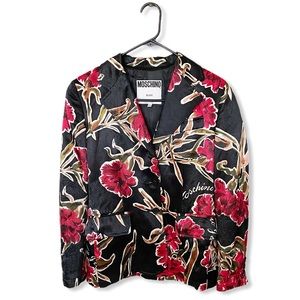 MOSCHINO Jeans floral suit jacket blazer